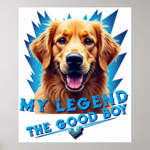 Retro 90er Golden Retriever Maskottchen Individuel Poster