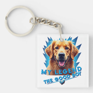 Retro 90er Golden Retriever Maskottchen Individuel Schlüsselanhänger