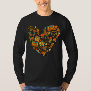 Retro 90er Herz I Liebe Die 90er Frauen Roller Ska T-Shirt