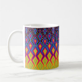 Retro 90er-Jahre Abstraktes Neon Color-Muster Kaffeetasse