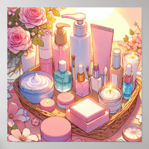 Retro 90er Jahre Anime Skin Care Ästhetik Poster