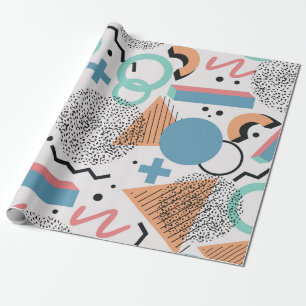 Retro-90er-Memphis-Muster Geschenkpapier