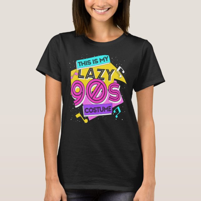Retro 90er Musiknoten Kostüme Party Vin T-Shirt (Vorderseite)
