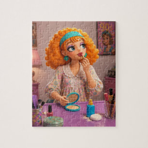 Retro-90er-Nostalgie: 3D-Cartoon-Charakter Rosy Ap
