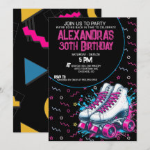 Retro 90er Roller Skaten Geburtstagsparty