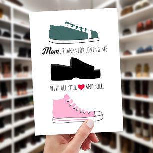 Retro 90er Schuhe Throwback Muttertag Karte