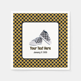 Retro 90er Skater/Hip Hop Checkerboard Kinderschuh Serviette