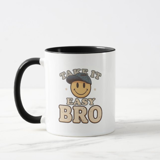 Retro 90er Smiley mit Hut Tasse (Links)