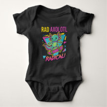 Retro 90er Stil Axolotl Skateboard Rad neon
