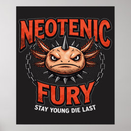 Retro 90er Stil Axolotl Skateboard Rad neon Poster