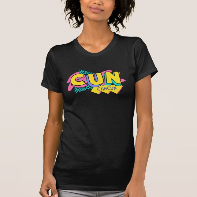 Retro 90s Style Cancun // Vintag CUN T-Shirt (Vorderseite)