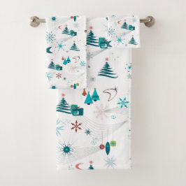 Retro A Go-Go Weihnachten Badhandtuch Set