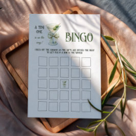 Retro A Tini One Martini Baby Shower Bingo Game Mitteilungskarte