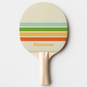 Retro ABC Straße quer gestreift mit Namen Tischtennis Schläger