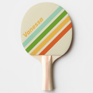 Retro-ABC-Straßen-Schrägstreifen mit Namen Tischtennis Schläger