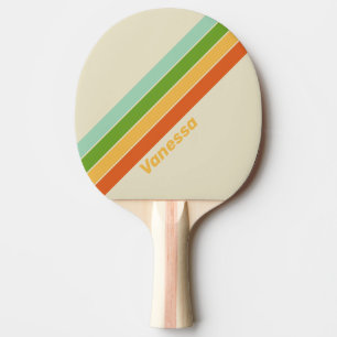 Retro ABC Straßen Streifen mit Namen Tischtennis Schläger