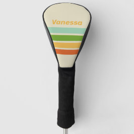 Retro ABC Street Across Striping with Name Golf Headcover