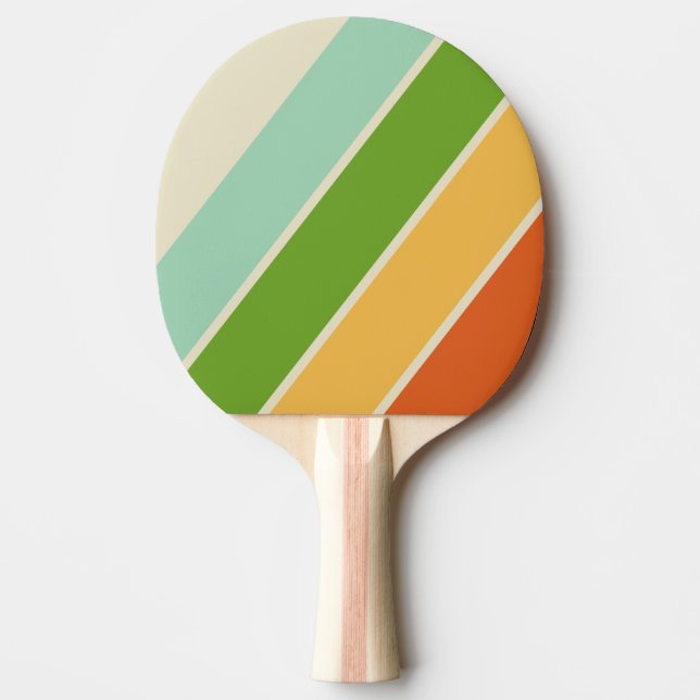 Retro ABC Street Bold gestreift Tischtennis Schläger (Vorderseite)