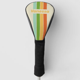 Retro ABC Street Pin Striped with Name Golf Headcover