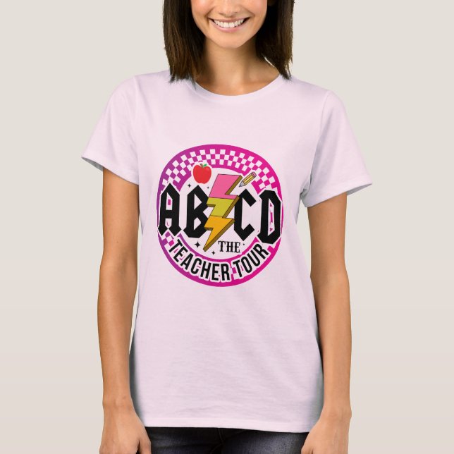 Retro ABCD Teacher Tour T-Shirt (Vorderseite)