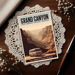 Retro-Abenteuer am Grand Canyon Postkarte