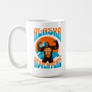 Retro-Abenteuer Sasquatch-Berg Alaska Kaffeetasse
