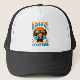 Retro-Abenteuer Sasquatch-Berg Alaska Truckerkappe