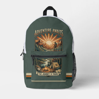 Retro-Abenteuer wartet Bedruckter Rucksack
