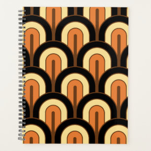 Retro abgestufter geometrischer Fächer Muster Planer