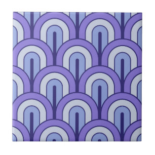 Retro abgestuftes geometrisches Fächer-Muster Fliese