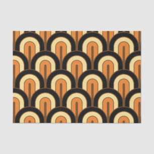 Retro abgestuftes geometrisches Fächer-Muster Seidenpapier