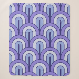 Retro abgestuftes geometrisches Fächer-Muster Sherpadecke