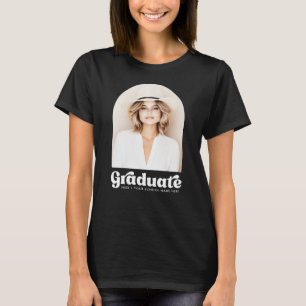 Retro Absolventen-Abschlussfoto-Bogen T-Shirt