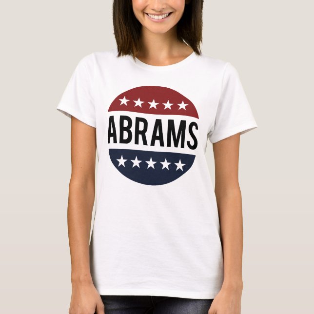 Retro Abstimmung Stacey Abrams Knopf-Shirt T-Shirt (Vorderseite)