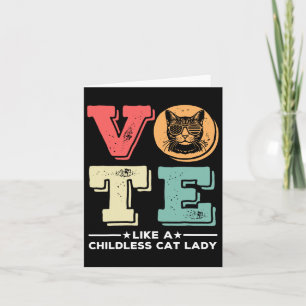Retro-Abstimmung wie eine kinderlose Katze Lady Vo Karte