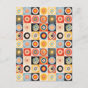 Retro Abstrakt Art im Stil von Hilma af Klint Postkarte
