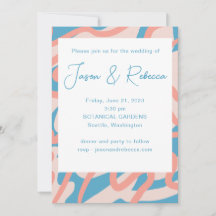 Retro Abstrakt Blue All in one Budget Wedding