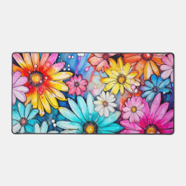 Retro Abstrakt Daisy Blume Schreibtischunterlage