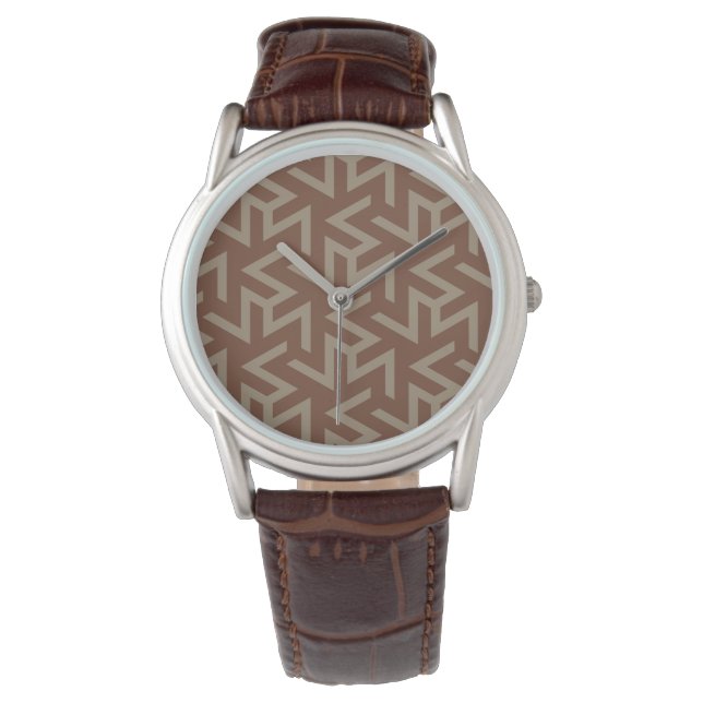 Retro Abstrakt Mitte des Jahrhunderts Modernes Mus Armbanduhr (Vorderseite)