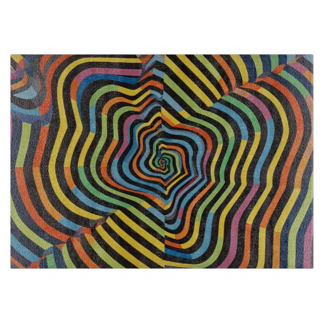 Retro Abstrakt Schneidebrett (Vorderseite)