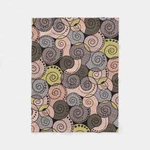 Retro, abstrakt, Spiralen Fleecedecke