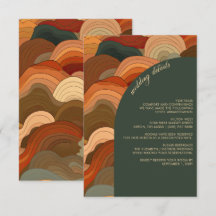 Retro Abstrakt Waves Terracotta Hochzeit
