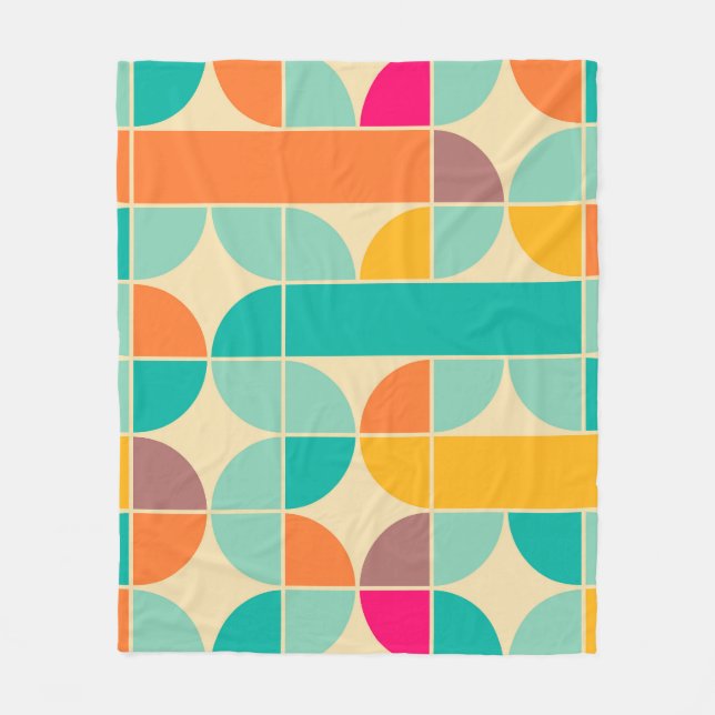 Retro Abstrakt: Zeitloses Nahtloses Design. Fleecedecke (Vorderseite)