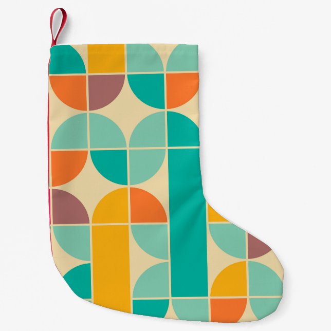 Retro Abstrakt: Zeitloses Nahtloses Design. Kleiner Weihnachtsstrumpf (Vorderseite)