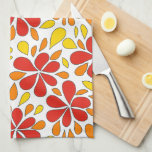 Retro-Abstrakte Blume in den 1970er Jahren Geschirrtuch<br><div class="desc">Dieses fantastisch funky Retro-Küchentuch aus den 70er Jahren besticht durch abstrakte,  rote Blume,  die orange und gelbe Samen freisetzen. Fügen Sie diesen farbigen Pop hinzu und fröhlichen Sie Ihre Küchendekoration,  indem Sie dieses Handtuch von der Ofentür hängen lassen!</div>