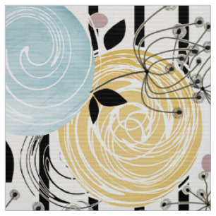 Retro, abstrakte Blume Stoff