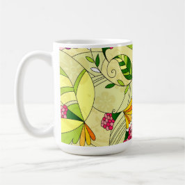 Retro Abstrakte BlumenCollage Tasse