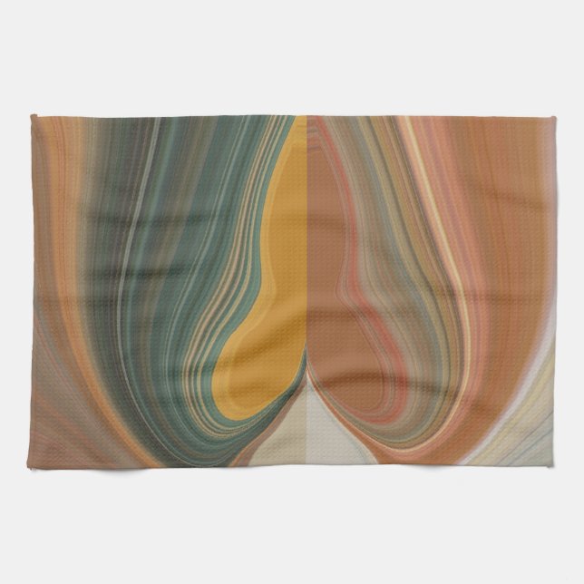 Retro Abstrakte Kunstdrucke Handtuch (Horizontal)