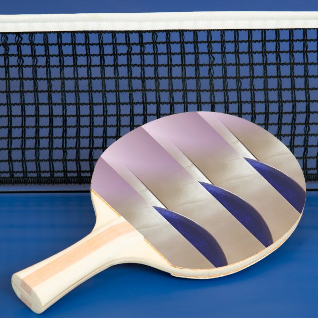 Retro-Abstrakte Semi-Circles auf Soft-Gold Tischtennis Schläger (InSitu)
