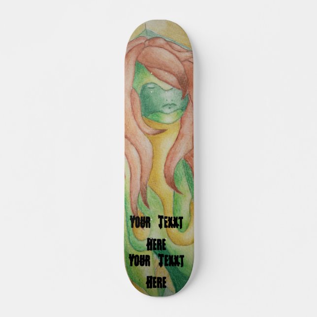 Retro-abstrakte Stadtkunst Skateboard (Vorne)
